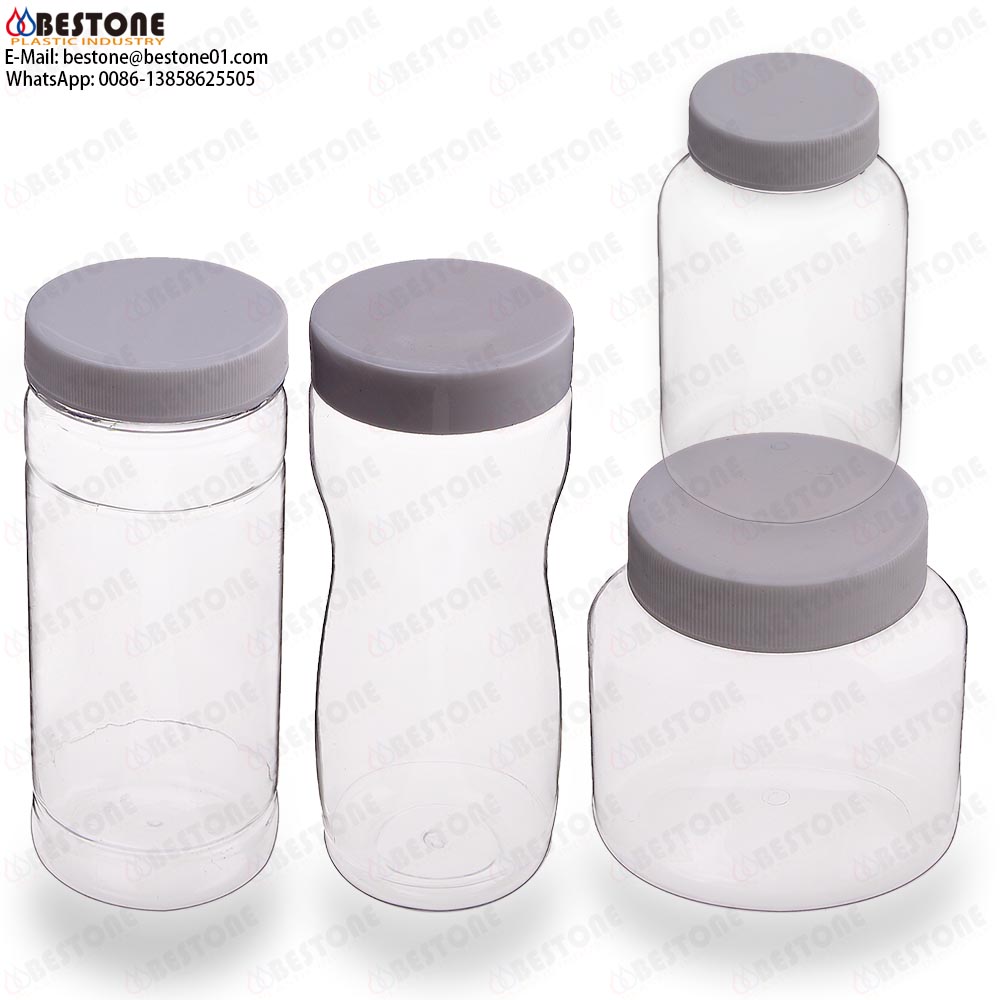 food grade pet clear wide mouth plastic herb jar herb container mason jars 24 oz wholesale